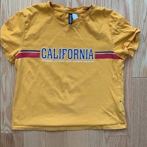 H&m Orange california short sleeve short